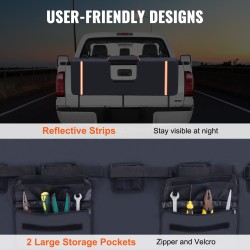 Takaluukun suojatyyny PVC vaahtomuovi kristalliveluuri 1570 mm 6 polkupyörälle heijastinnauhat kameran aukolla