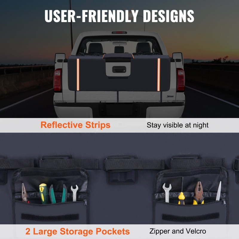 Takaluukun suojatyyny PVC vaahtomuovi kristalliveluuri 1570 mm 6 polkupyörälle heijastinnauhat kameran aukolla