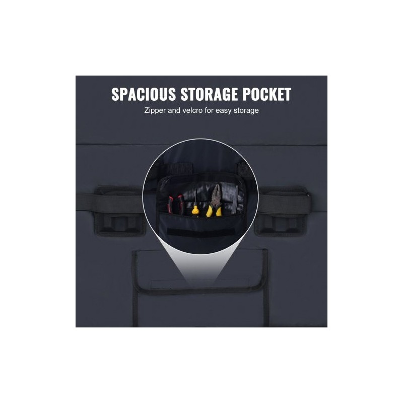 Perälaudan suojapehmuste muovipinta ja vaahtopehmuste 840 mm lavalle 2 pyörää