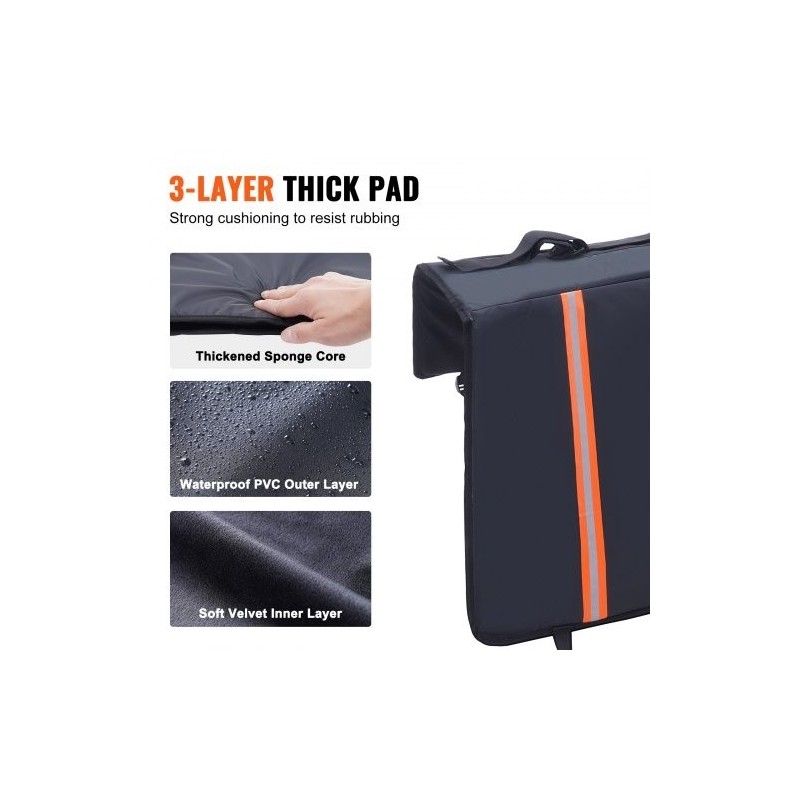 Perälaudan suojapehmuste PVC sieni ja kristallivilla 1570×930 mm 6 polkupyörälle