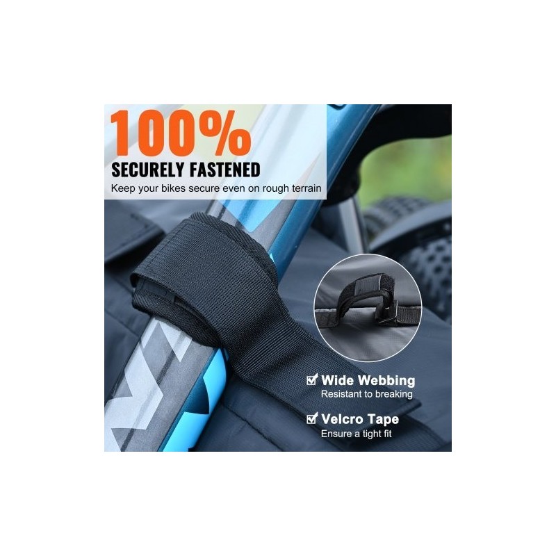 Perälaudan suojapehmuste PVC sieni ja kristallivilla 1570×930 mm 6 polkupyörälle