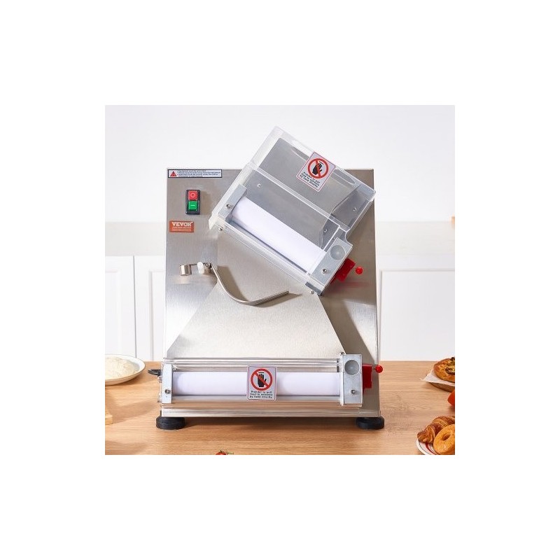 Automaattinen pizzataikinanlevytin 201-ruostumaton teräsrunko 3–12 tuuman pizzapohjille säädettävä 1–5,5 mm