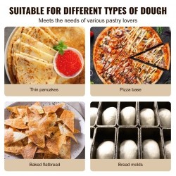 Taikinan kaulin sähköinen 201-ruostumaton teräsrunko 3–15 tuumaa 1–5,5 mm ammattikäyttöön