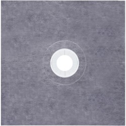 Suihkualustan reunasarja 121,9 x 121,9 cm ABS-laippa 304-ruostumaton teräsritilä 2 XPS-kynnystä