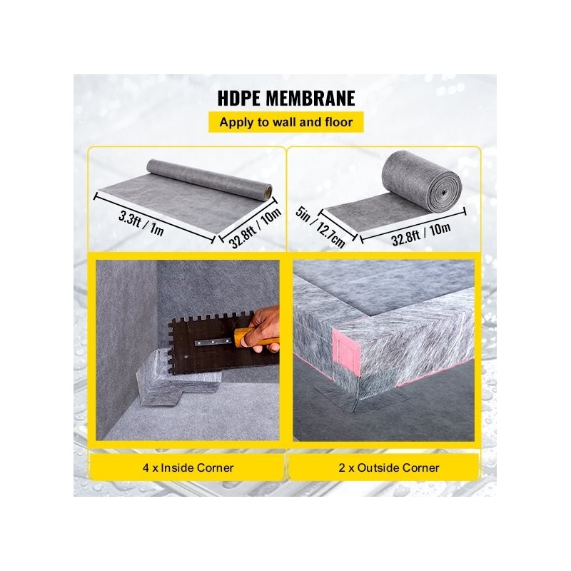 Suihkuvalulevysetti 965×1524 mm PVC laippa 2 XPS-kynnystä 304 ruostumaton teräs ritilä