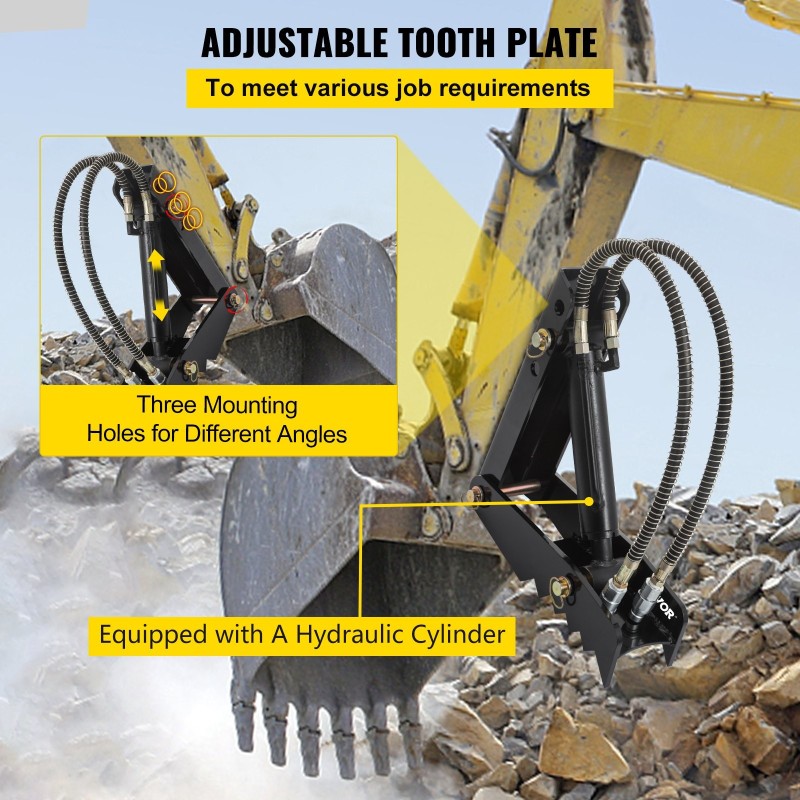 Hydraulinen kaivinkoneen peukalo teräs 18 tuuman hammastettu levy 12,7 mm pulttikiinnityksellä