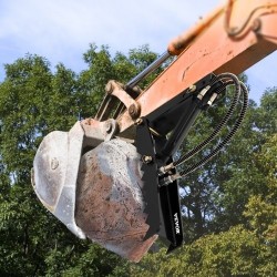 Kaivuripeukalo teräs 24 tuumaa puolituumainen hammastettu levy hydraulisylinterillä pultattava