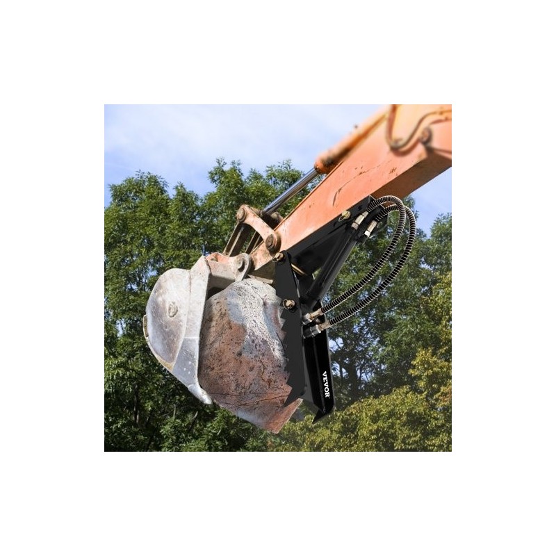 Kaivuripeukalo teräs 24 tuumaa puolituumainen hammastettu levy hydraulisylinterillä pultattava