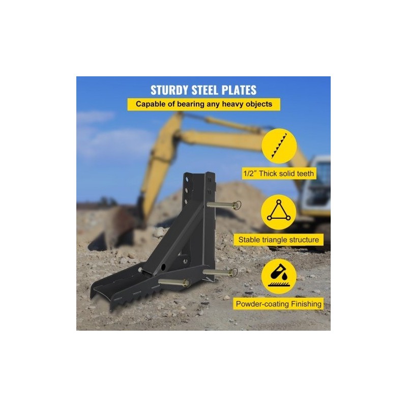 Kaivinkoneen tartuntapeukalo 24 tuumaa teräs puolituuman hammastuslevy pultattava