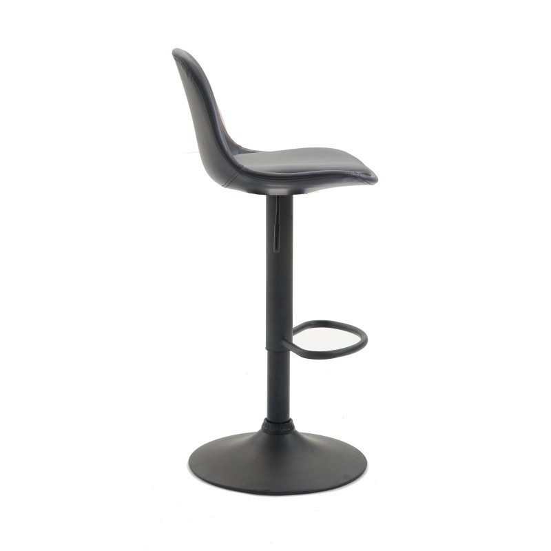 Säädettävä keinonahkainen baarijakkara metallirungolla ja jalkatuella