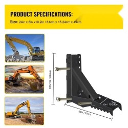 Kaivinkoneen tartuntapeukalo 24 tuumaa teräs puolituuman hammastuslevy pultattava