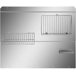 Liesituulettimen roiskesuoja ruostumatonta terästä 914x860 mm kahdella hyllyllä veitsitelineellä
