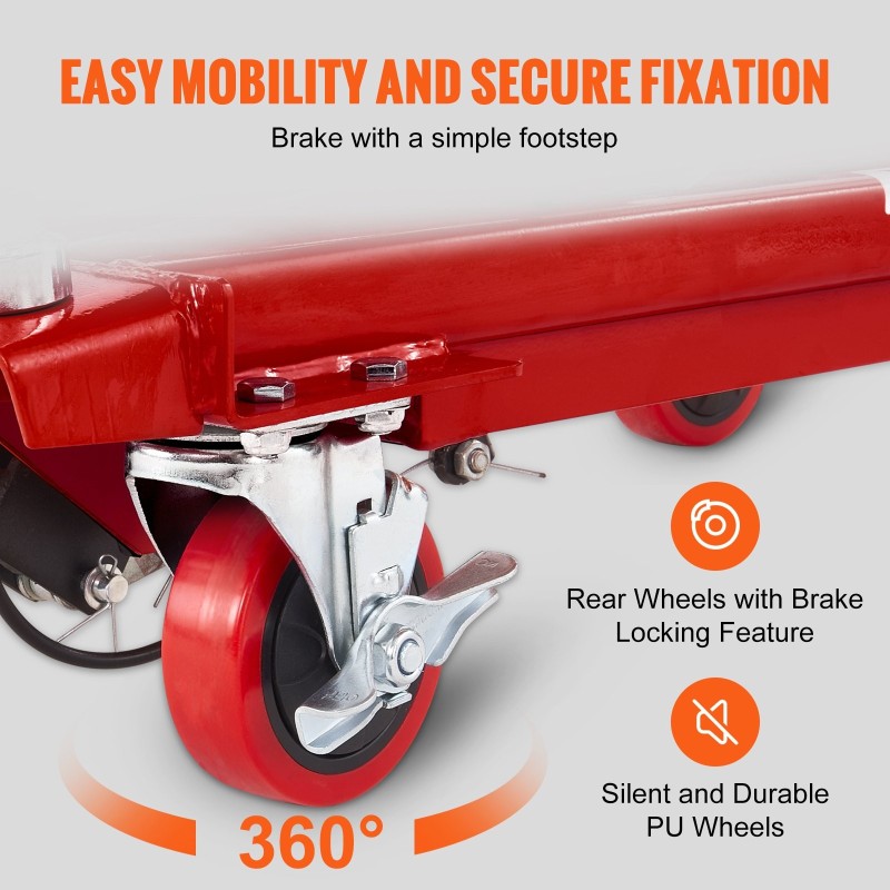 Hydraulinen saksinostopöytäkärry teräsrunko 230 kg kantavuus 220–720 mm nostokorkeus lukittavat pyörät