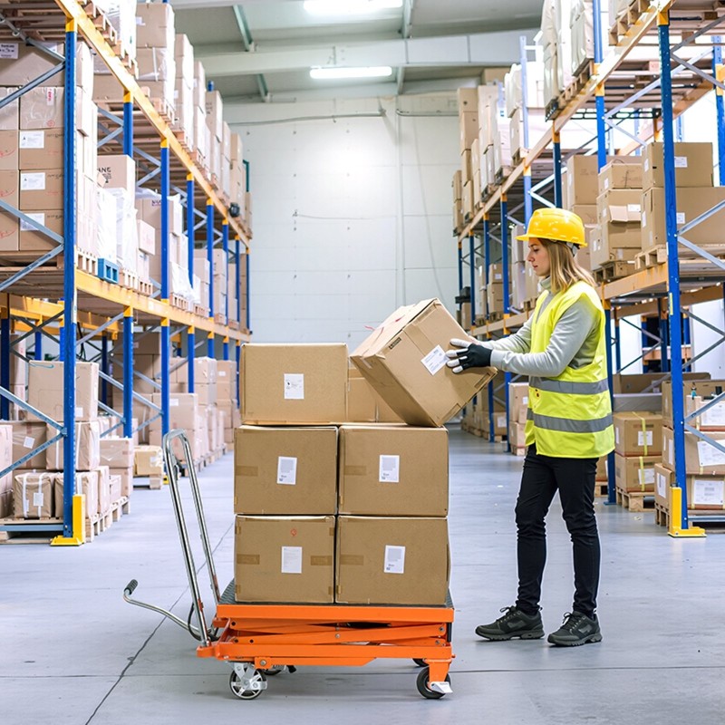 Manuaalinen hydraulinen nostopöytä teräsrunko 226,8 kg 300–1200 mm 700 x 450 mm