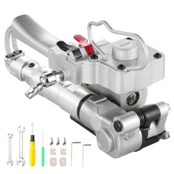 Paineilmatoiminen kiristyskone alumiiniseosrunko PP- ja PET-vanteille 1/2–3/4 tuuman