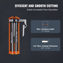Manuaalinen laataneleikkuri 430 mm leikkauspaksuus 4–12 mm volframkarbidinen leikkuupyörä