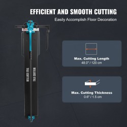 Manuaalinen laattaleikkuri teräs- ja alumiinirakenne 1200 mm tungstenkarbidinen leikkuupyörä infrapunasuunnistus liukumattomat
