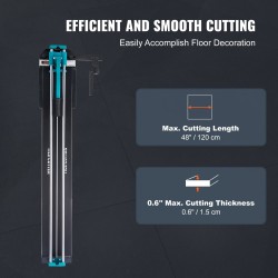 Manuaalinen laattaleikkuri 1200 mm posliini ja keramiikkalaatoille volframikarbidinen leikkuupyörä kaksinkertaiset kiskot