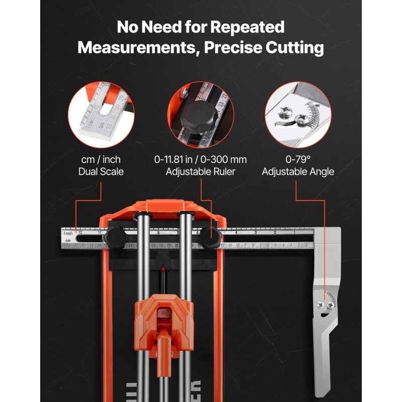 Laattaleikkuri 430 mm hiiliteräs manuaalinen seinä ja kiillotetuille laatoille