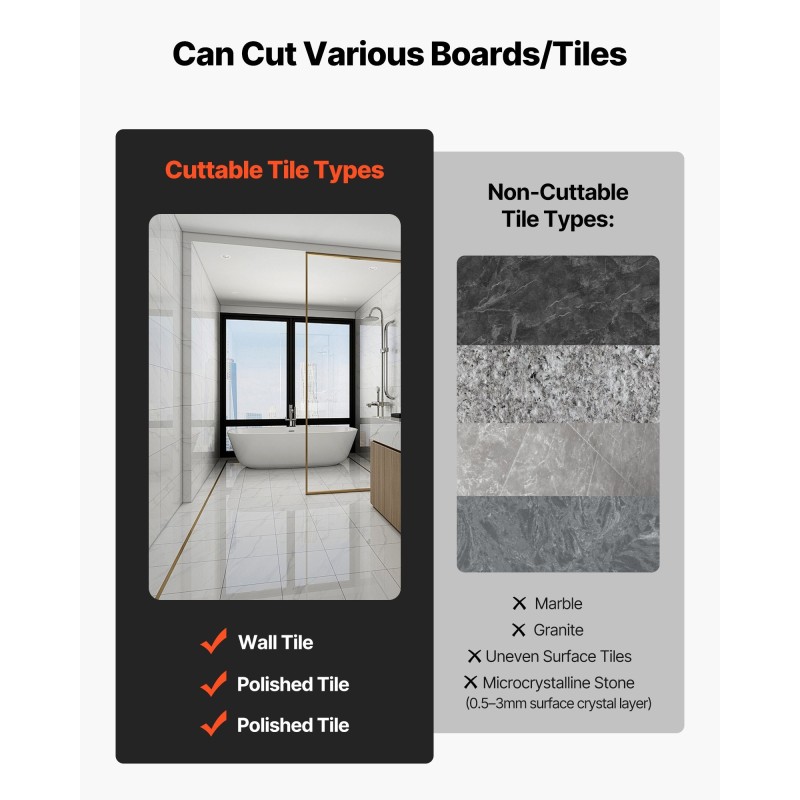 Laattaleikkuri 430 mm hiiliteräs manuaalinen seinä ja kiillotetuille laatoille