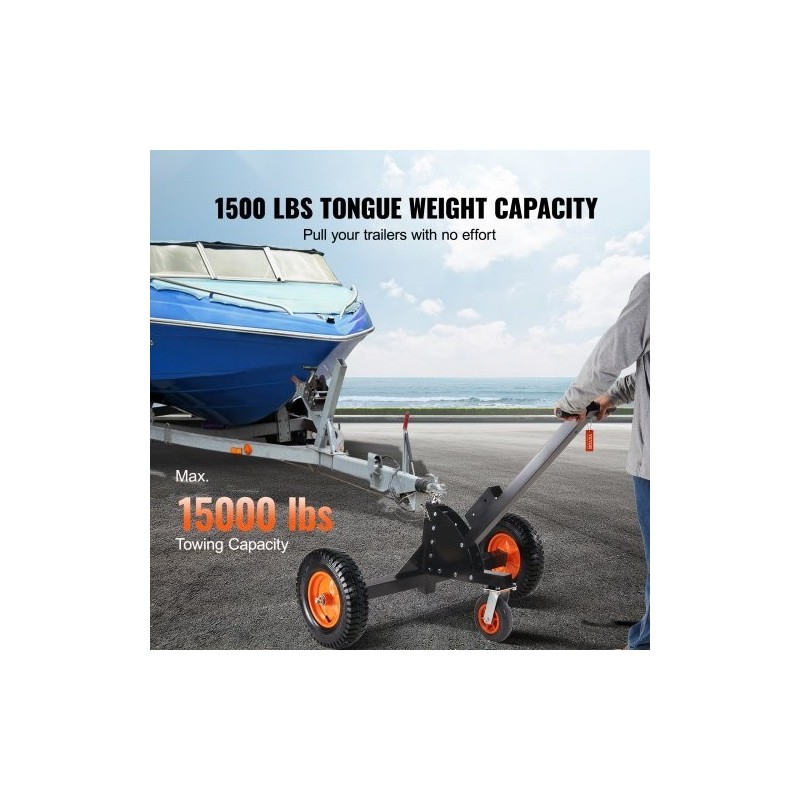 Perävaunun siirtäjä hiiliteräs 680 kg 60–90 cm kuula 16 tuuman renkailla