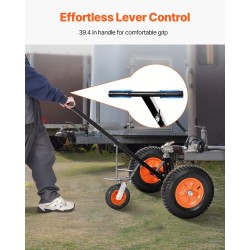 Peräkärryn siirtäjä hiiliteräs 544 kg aisapaino 2 tuuman vetokuula 15,2 tuuman ilmakumirenkaat