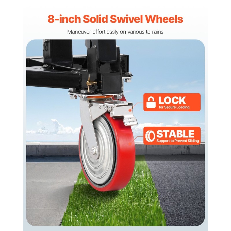 Peräkärryn siirtäjä hiiliteräs 1587 kg aisapaino säädettävä 18/22 tuumaa 50,8 mm vetokuula