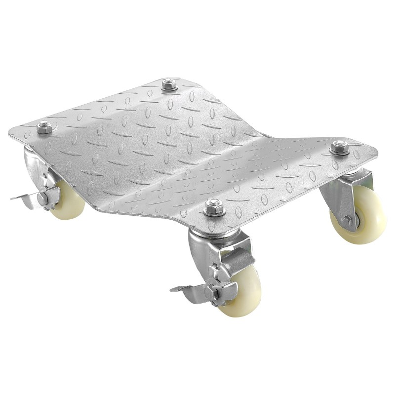 Ajoneuvon siirtovaunut 2 kpl teräs 500 kg vaunua kohti 406x305 mm