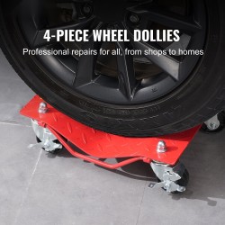 Rengasvaunasarja raskasta terästä 3,6 tonnin kantavuus 4 kappaletta kääntyvillä jarrupyörillä