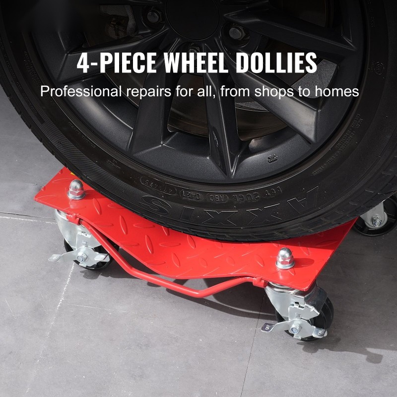 Rengasvaunasarja raskasta terästä 3,6 tonnin kantavuus 4 kappaletta kääntyvillä jarrupyörillä