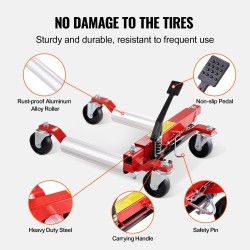 Hydraulinen rengasnokka alumiiniseosrullat renkaan enimmäisleveys 305 mm 4 kpl