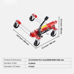Hydraulinen rengasnokka alumiiniseosrullat renkaan enimmäisleveys 305 mm 4 kpl