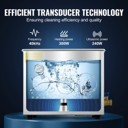 Ultraäänipesuri 10 l 304 ruostumaton teräs 40 kHz digitaalinen ajastin ja lämmitin