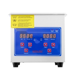 Ultraäänipuhdistin 40 kHz ruostumatonta 304 terästä digitaalinen ajastin lämmitys koruille kelloille silmälaseille