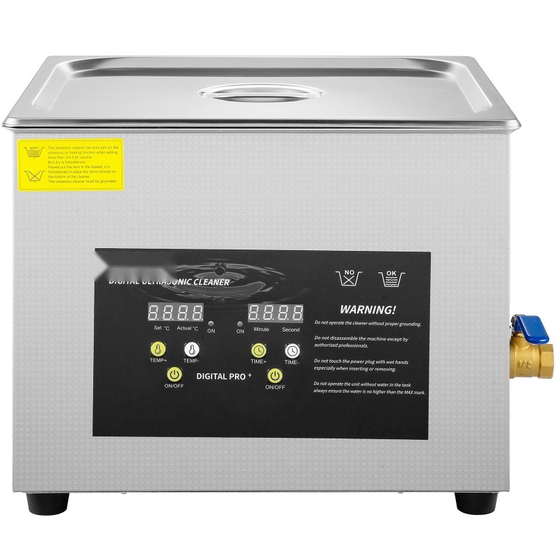 Ultraäänipesuri 15 L digitaalinen 360W ultraääni 600W lämmitin ruostumaton teräs