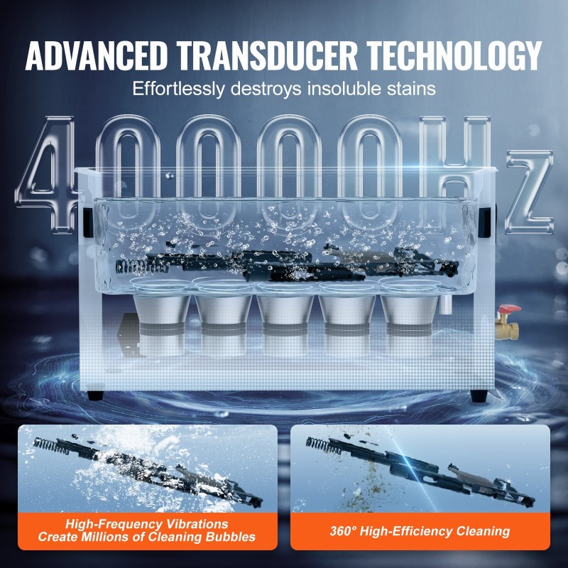 Ultraäänipesuri 10L 300W teho 40kHz 304 ruostumaton teräs korilla aseosille