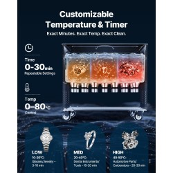 Ultraäänipesuri 50L ruostumatonta terästä 840W ultraääniteho 1500W lämmitys digitaalinen näyttö pyörillä