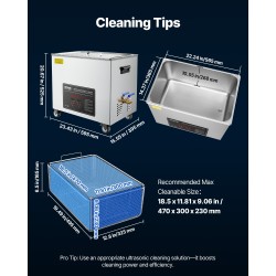 Ultraäänipesuri 50L ruostumatonta terästä 840W ultraääniteho 1500W lämmitys digitaalinen näyttö pyörillä