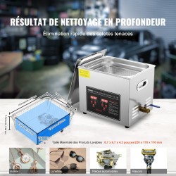 Ultraäänipesuri 10 L ruostumaton teräs säiliö digitaalinen ajastin ja lämmitys