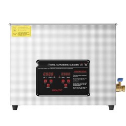 Ultrasoninen puhdistuskone 15 litraa 304 ruostumaton teräs 40 kHz 360W digitaalipaneeli kori