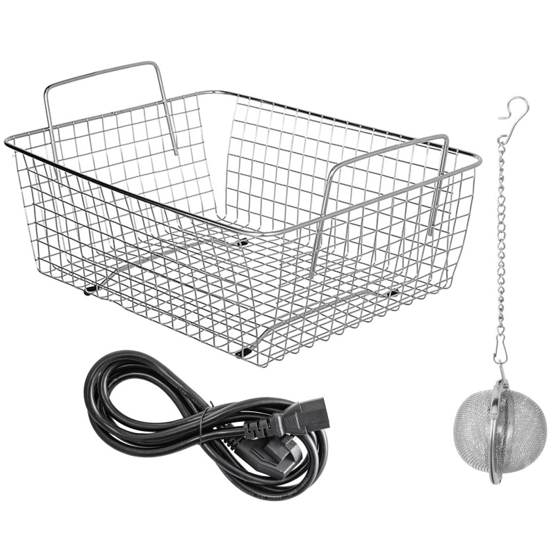 Ultraäänipesuri 10L ruostumatonta terästä 40kHz lämmitys ja ajastin koruille ja silmälaseille