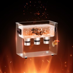 Ultraäänipuhdistin 6L 304 ruostumaton teräsallas 180W ultraääni 300W lämmitys irrotettava kori