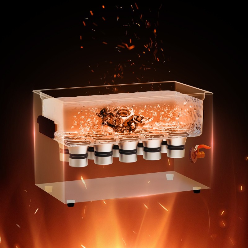 Ultraäänipesuri 30L 304-ruostumaton terässisäiliö digitaalinen lämmityksellä ja ajastimella irrotettavalla korilla 40kHz