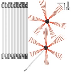 Savupiipun puhdistussarja nailonjatkovarret kymmenen metriä kymmenen vartta kaksi harjapäätä