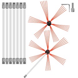 Savupiipun puhdistussarja nylon 8 m harjapituus 30 mm puhdistusalue 4 12 tuumaa