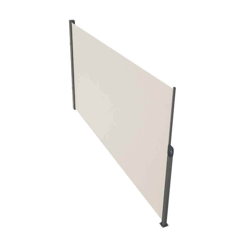 Sivulle vedettävä terassikaihdin 200×300 cm 180 g/m² PU-pinnoitettu polyesteri UV30+ beige