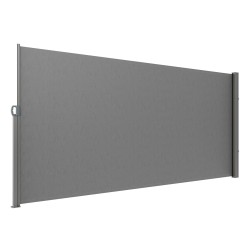 Sivumarkiisi vedettävä 160 300 cm polyesteri 180 g m PU pinnoite UV30 vesitiivis harmaa