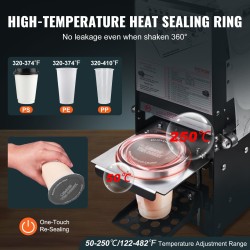 Automaattinen kuppisulkija 90 ja 95 mm kupeille 500–650 kuppia tunnissa