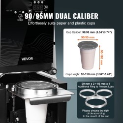 Automaattinen kupinsuljentakone 500–650 kuppia tunnissa 9–19 cm kupeille digitaalinen ohjauspaneeli