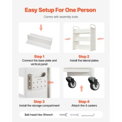 Rullaava kirjakärry hiiliteräs kaksipuoleiset W-muotoiset hyllyt 150 kg kapasiteetti lukittavat pyörät